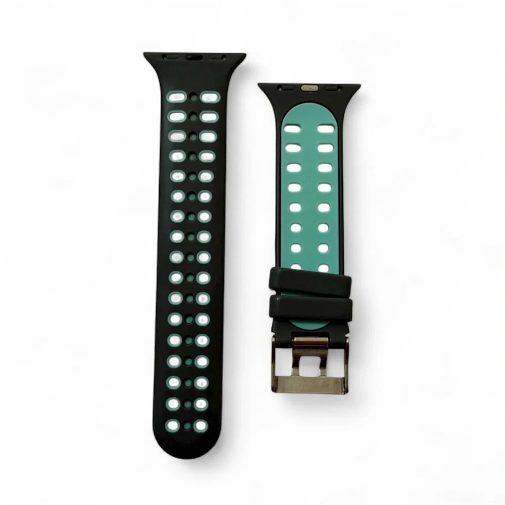 Teal and Black Smartwatch Band
